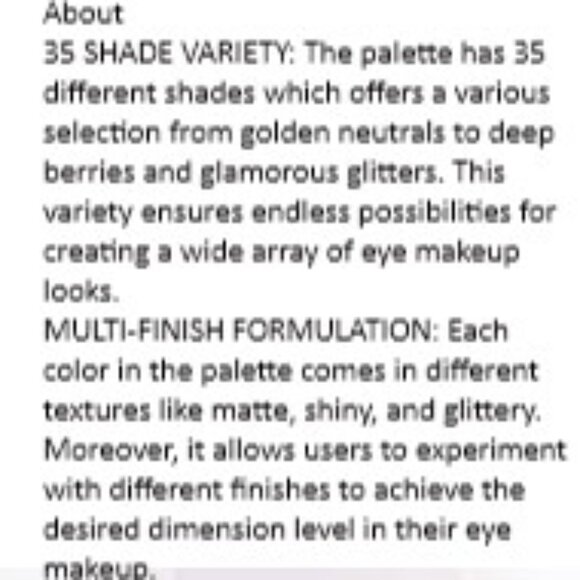 Profusion Cosmetics 35 Shade Starlet Vibrant Eyeshadow Palette - Picture 6 of 16